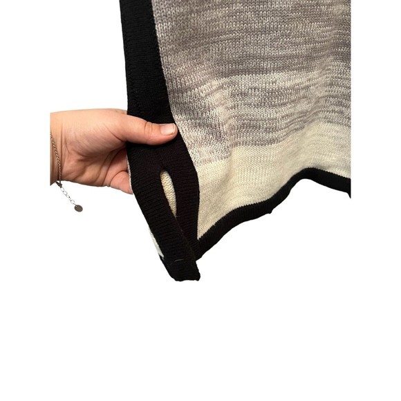 VTG Nortons Point 100% ACRYLIC Sweater Vest Beige/black / Gray Size Large - Picture 4 of 6